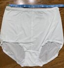 3 pair New National  Smooth  White lace trim nylon Panty Panties   Size 7