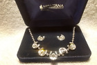 Montana Silversmiths Silver Horseshoes Sparkling Crystal Jewelry Set Vintage ECU