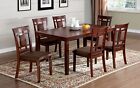 Contemporary Espresso 7pc Dining Table Solid wood 6x Chairs Set Dining Room Home