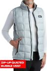 Reebok Men's Quilted Insulated Winter Puffer Vest Jacket, Pure Grey, Large
