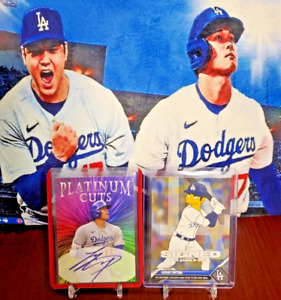 Shohei Ohtani 2x Lot Topps NOW Dodgers Signed OS-21 Simpsons Style Platinum Cuts