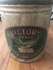 VICTORY BRAND PURE LARD TIN CAN 50 LBS CHAS. SUCHER PACKING CO DAYTON OHIO
