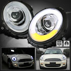 Clear Fits 2007-2013 Mini Cooper S LED Bar Halo Projector Headlights Left+Right (For: More than one vehicle)