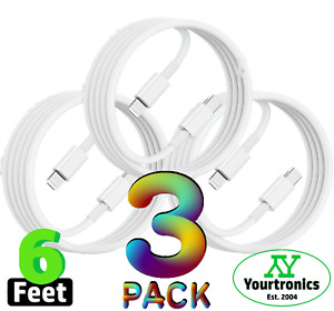 3 PACK 6ft Fast Charger Charging Cables For iPhone 14 13 12 11 X XR Plus Pro Max