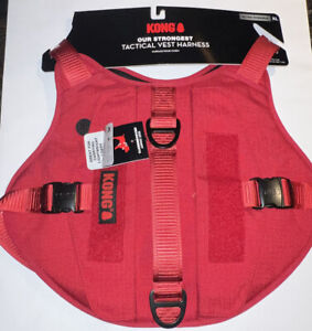 🔥KONG Tactical Dog Vest Harness - Red - Size XL With Carry Pouches Brand New!