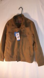 Levis Men’s Cotton Twill Jacket Brown Quilted Insulated Large Retro Trucker