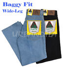 Men's Baggy Fit Jeans High Waist Wide Leg Loose Denim Pants Size 28-42 LA GATE