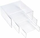 ​​[3-Set] SimbaLux® Acrylic Display Risers Clear Stand Medium Low Profile Tiered