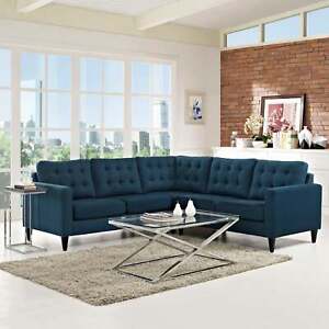 New ListingEmpress 3 Piece Upholstered Fabric Sectional Sofa Set