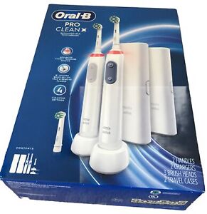 NEW Oral-B Pro Clean X Rechargeable Electric Toothbrush (2 Pack) NEW SEALED BOX