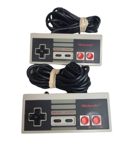 PAIR OF Original Nintendo Brand NES Controller OEM Official NES-004