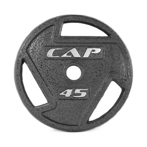 CAP Cast Iron Weight Plates Barbell Standard Olympic Grip Plate 2.5-45 Lb NEW