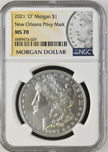 2021-O NGC MS70 Morgan Silver Dollar New Orleans Privy