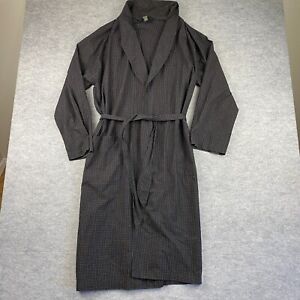POLO RALPH LAUREN Men's Robe Long Sleeve Belted Lightweight Black Cotton S/M