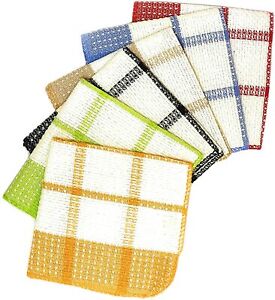 Kitchen Dish Cloths 100% Cotton Super Cleaning Cloth Towel 13x13 Pack Of 12.