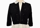 VTG Crop Beaded Cashmere Cardigan Sweater Topper S