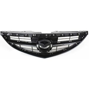 Grille For 2009-2013 Mazda 6 Textured Black Shell and Insert (For: 2012 Mazda 6)