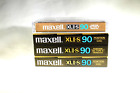 4pc MAXELL XLII-S 90 POSITION CASSETTE TAPE (3 BRAND NEW SEALED)-1 OPEN