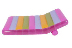 Packed Party Multi-Color Inflatable Striped Pool Lounger for Ages 14 Years +