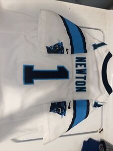 CAM NEWTON AUTOGRAPHED JERSEY 2015, SIZE - YOUTH LARGE, VIVID AUTO
