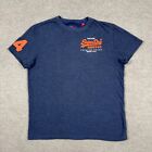 Superdry T Shirt Mens Size L Gray Short Sleeve Crew Neck Adults Slim Casual