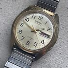 Vintage Seiko Automatic 17J Day Date Calendar 7009-8129 Wrist Watch READ! lot.x
