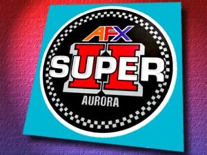 AFX SUPER II • Aurora • AFX • Vintage Style Slot Car Sticker • Pit Box Decal