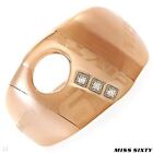MISS SIXTY 14K/StSl Rose Gold Plated Ring w/Diamond Accent Size 8 Original Box