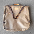 Jon Hart Design Leather Garment Bag Travel Luggage Coated Canvas 37 x 25