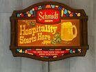Vintage Schmidt Beer Lighted Sign Welcome Excellent Cond.! G Heileman Brewing Co