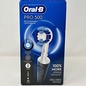 Oral-B Pro 500 Rechargeable Toothbrush Electric Precision Clean - Black