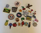 Lot Of Patches Some Vintage Some New Peace Cheif Taurus Flamingo Fruit Food