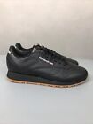 Reebok Classic Leather Casual Black Gum Lace Up Running Shoes GY0954 Men’s 8.5