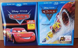 New ListingCars Disney/Pixar (Blu ray/DVD + Digital, Movie Club & Part 3 Lot Of 2