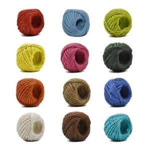 12 Color Jute Twine Natural Jute String 2mm 3 Ply Twine String for Artworks, ...