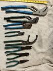 Lot of 8 Channel Lock Hand Tool Pliers Water Pump Needle Nose Nippers Cutters