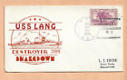 U.S.S.  LANG DESTROYER SHAKEDOWN CRUISE JUL 26,1939 BROOKLYN NY   NAVAL COVER