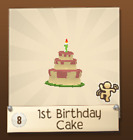 Animal Jam Play Wild 1st Birthday Cake In Game Item (READ DESCRIPTION)