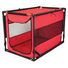 New ListingCollapsible Dog Crate Large Portable Soft Pet Dog Kennel More Chew Proof Mesh Re