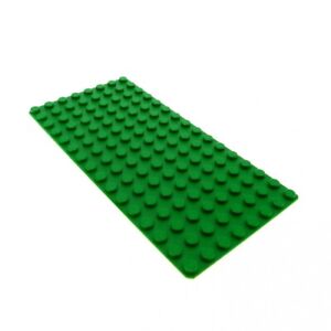 1x LEGO Construction Plate B-Ware Damaged Flat 8x16 Green Baseplate 6048 3865