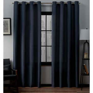 New ListingCurtains Loha Linen Grommet Top Curtain Panel Pair