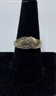 14K Yellow Gold Diamond Solitaire & Cluster Band Ring - 5.61 Grams