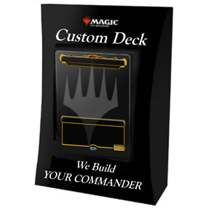 Custom Commander Deck MTG- Handbuilt EDH Deck w/ YOUR CHOICE of Commander!