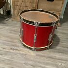 New ListingVintage Ludwig Gold Badge 14 x 10 Red Sparkle Marching Snare Drum parts repair