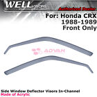 WELLvisors For Honda CRX 1988-1989 Window Visors In-Channel Guard Deflector 2Pcs