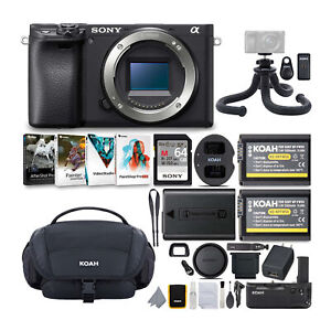 Sony Alpha a6400 Mirrorless Digital Camera Body Only Bundle with Accesories