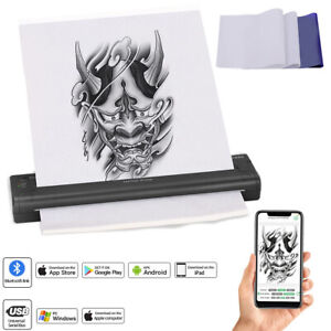 YILONG Tattoo Stencil Printer Mini Wireless Thermal Transfer Machine + 15 Papers
