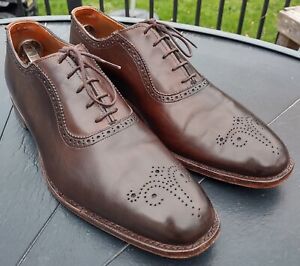Allen Edmonds Cornwallis Dark Brown Sz 12 D Leather Oxford Medallion Toe Shoes