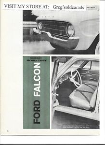 Original 1960 Ford  Falcon vintage print ad and a 4 page Road Test: Introducing