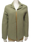 MARCONI Women Cardigan Sweater/Blazer Celery Green 100% Wool S Small 1 Button